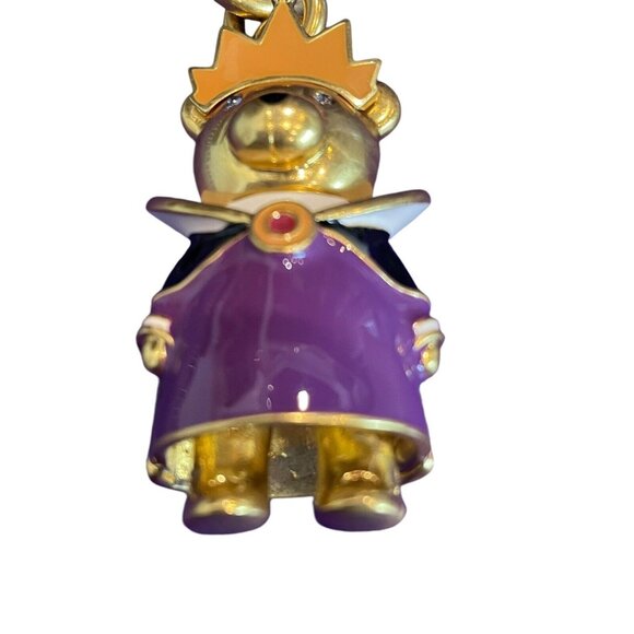 NEW Coach Disney Evil Queen Bear Bag Charm Keyring Key Chain Metal CC345 NWTs - Picture 4 of 11